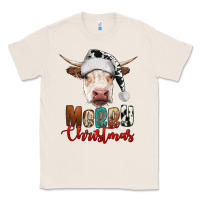 Natural merry christmas hereford cow Classic Tee - RanaPortraitStore