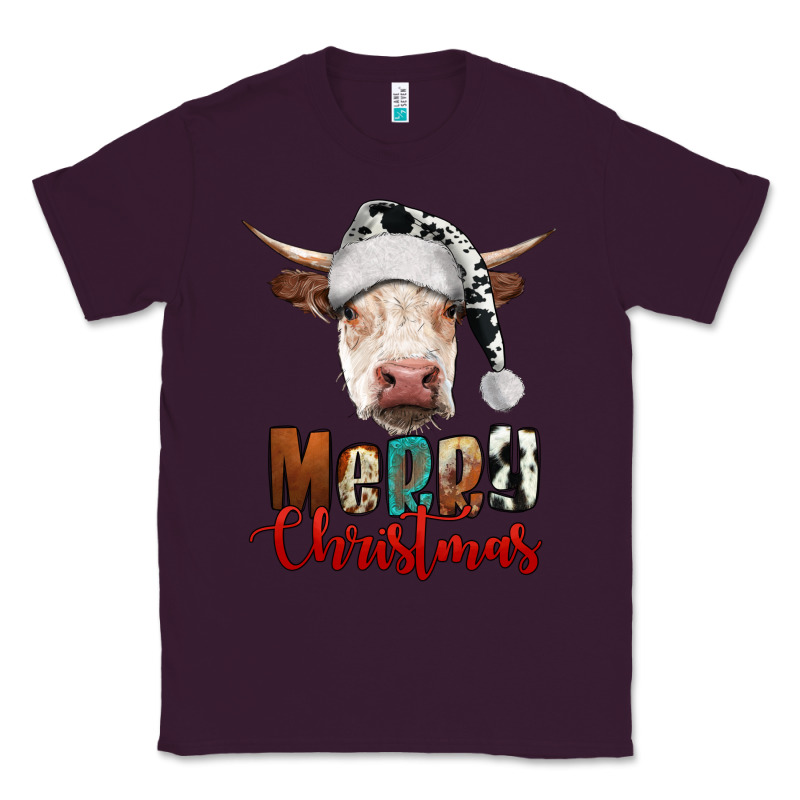 Merry Christmas Hereford Cow Classic Tee by RanaPortraitStore | Teevron
