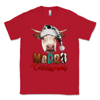 Red merry christmas hereford cow Classic Tee - RanaPortraitStore