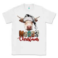 White merry christmas hereford cow Classic Tee - RanaPortraitStore