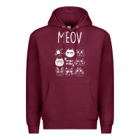 Burgundy Meow Premium Hoodie - Bettercallsaul