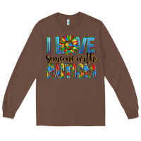 Chestnut ı love someone with autism Long Sleeve Tee - AdoDesignShop