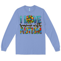 Colony Blue ı love someone with autism Long Sleeve Tee - AdoDesignShop
