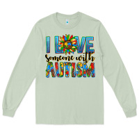 Matcha ı love someone with autism Long Sleeve Tee - AdoDesignShop
