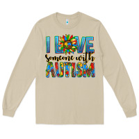 Mushroom ı love someone with autism Long Sleeve Tee - AdoDesignShop