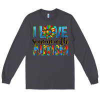 Smoke ı love someone with autism Long Sleeve Tee - AdoDesignShop