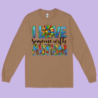 ı Love Someone With Autism Long Sleeve Tee Designed By Adodesignshop