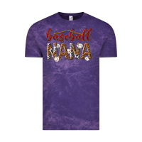 Cloud Purple baseball nana with leopard Vintage Tee - texasbilliewilder