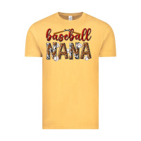 Vintage Mustard baseball nana with leopard Vintage Tee - texasbilliewilder