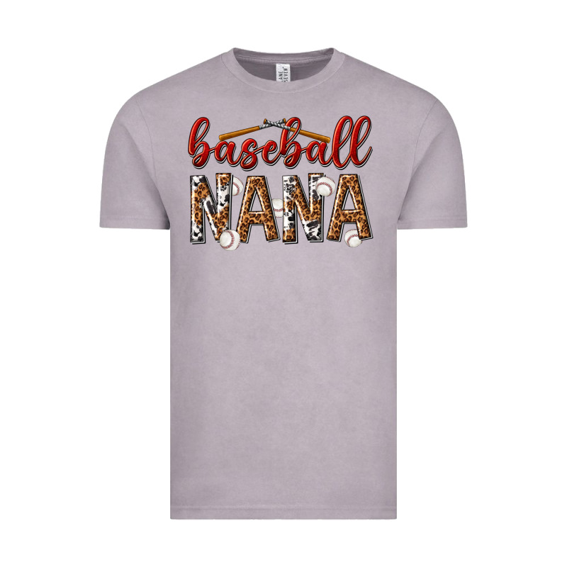 Baseball Nana With Leopard Vintage Tee by texasbilliewilder | Teevron