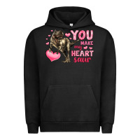 Pigment Black you make my heart saur Urban Hoodie - LillyAllenDesigns