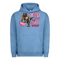 Pigment Pebble Blue you make my heart saur Urban Hoodie - LillyAllenDesigns