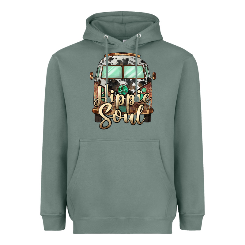 Hippie Soul Caravan Heavyweight Hoodie by BarkalooDesign | Teevron
