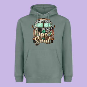 Hippie Soul Caravan Heavyweight Hoodie Designed By Barkaloodesign