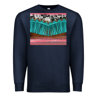 Navy western fringe cowhide leopard Premium Sweatshirt - BarkalooDesign