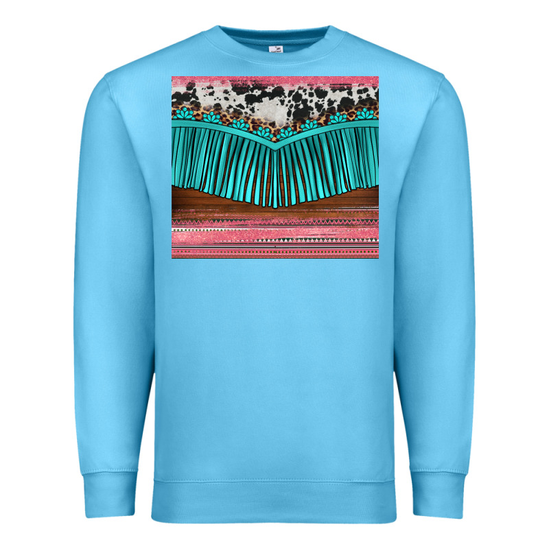 Western Fringe Cowhide Leopard Premium Sweatshirt by BarkalooDesign | Teevron