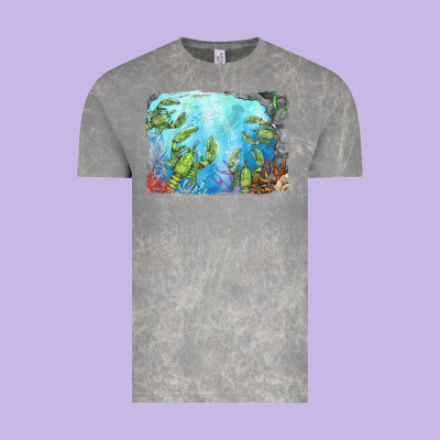 Lobster Background Vintage Tee Designed By Barkaloodesign
