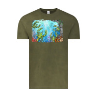 Vintage Olive lobster background Vintage Tee - BarkalooDesign