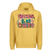 Antique Gold teaching is my cardio Premium Hoodie - NancyCooperArtShop