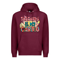 Burgundy teaching is my cardio Premium Hoodie - NancyCooperArtShop