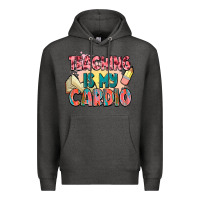 Charcoal Heather teaching is my cardio Premium Hoodie - NancyCooperArtShop