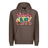 Coffee teaching is my cardio Premium Hoodie - NancyCooperArtShop