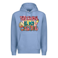 Colony Blue teaching is my cardio Premium Hoodie - NancyCooperArtShop