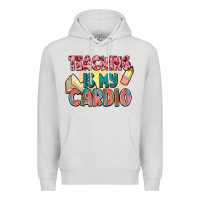 Dove Grey teaching is my cardio Premium Hoodie - NancyCooperArtShop