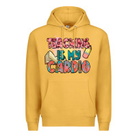 Mustard teaching is my cardio Premium Hoodie - NancyCooperArtShop