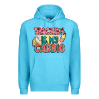Ocean Blue teaching is my cardio Premium Hoodie - NancyCooperArtShop