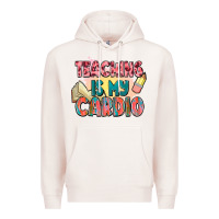 Pale Pink teaching is my cardio Premium Hoodie - NancyCooperArtShop