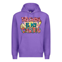 Purple teaching is my cardio Premium Hoodie - NancyCooperArtShop