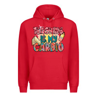 Red teaching is my cardio Premium Hoodie - NancyCooperArtShop