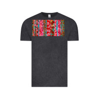 Vintage Black Love brushstrokes xoxo leopard and turquoise Vintage Tee - RanaPortraitStore