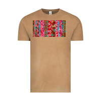 Vintage Camel Love brushstrokes xoxo leopard and turquoise Vintage Tee - RanaPortraitStore