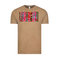 Vintage Coffee Love brushstrokes xoxo leopard and turquoise Vintage Tee - RanaPortraitStore