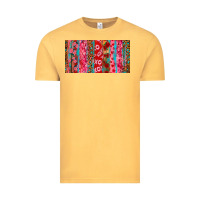 Vintage Mustard Love brushstrokes xoxo leopard and turquoise Vintage Tee - RanaPortraitStore