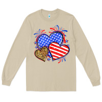 Mushroom American flag leopard hearts Long Sleeve Tee - Neo Western