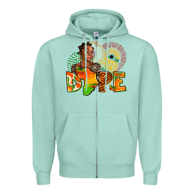 Dope Juneteenth Zipper Hoodie by AdoDesignShop | Teevron
