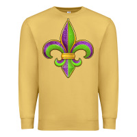 Antique Gold mardi gras fleur de lis leopard Premium Sweatshirt - Jasminsmagicworld