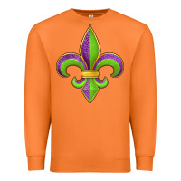 Carrot mardi gras fleur de lis leopard Premium Sweatshirt - Jasminsmagicworld