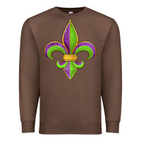 Chestnut mardi gras fleur de lis leopard Premium Sweatshirt - Jasminsmagicworld