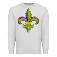 Dove Grey mardi gras fleur de lis leopard Premium Sweatshirt - Jasminsmagicworld