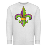 Oatmeal Heather mardi gras fleur de lis leopard Premium Sweatshirt - Jasminsmagicworld