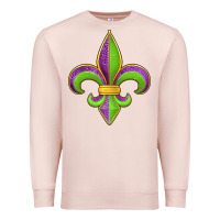 Pale Pink mardi gras fleur de lis leopard Premium Sweatshirt - Jasminsmagicworld