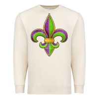 Sandshell mardi gras fleur de lis leopard Premium Sweatshirt - Jasminsmagicworld