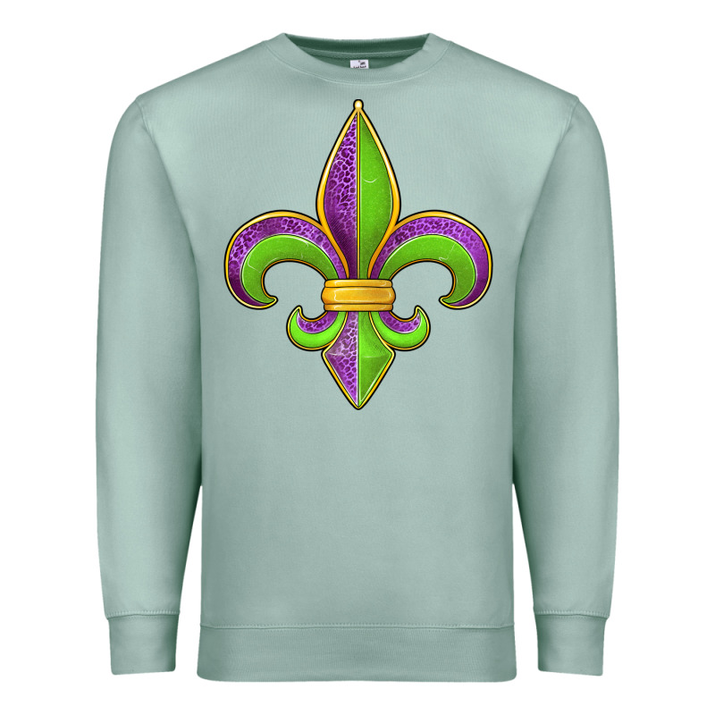 Mardi Gras Fleur De Lis Leopard Premium Sweatshirt by Jasminsmagicworld | Teevron