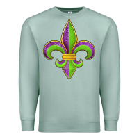 Seafoam mardi gras fleur de lis leopard Premium Sweatshirt - Jasminsmagicworld