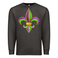 Smoke mardi gras fleur de lis leopard Premium Sweatshirt - Jasminsmagicworld