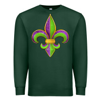 Sports Green mardi gras fleur de lis leopard Premium Sweatshirt - Jasminsmagicworld